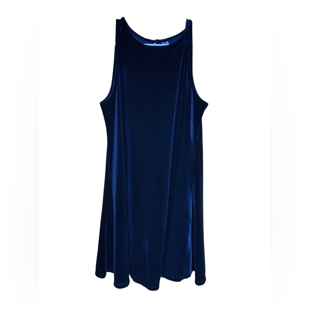 Old Navy Black Velvet Sleeveless A-Line Dress in Size Medium.